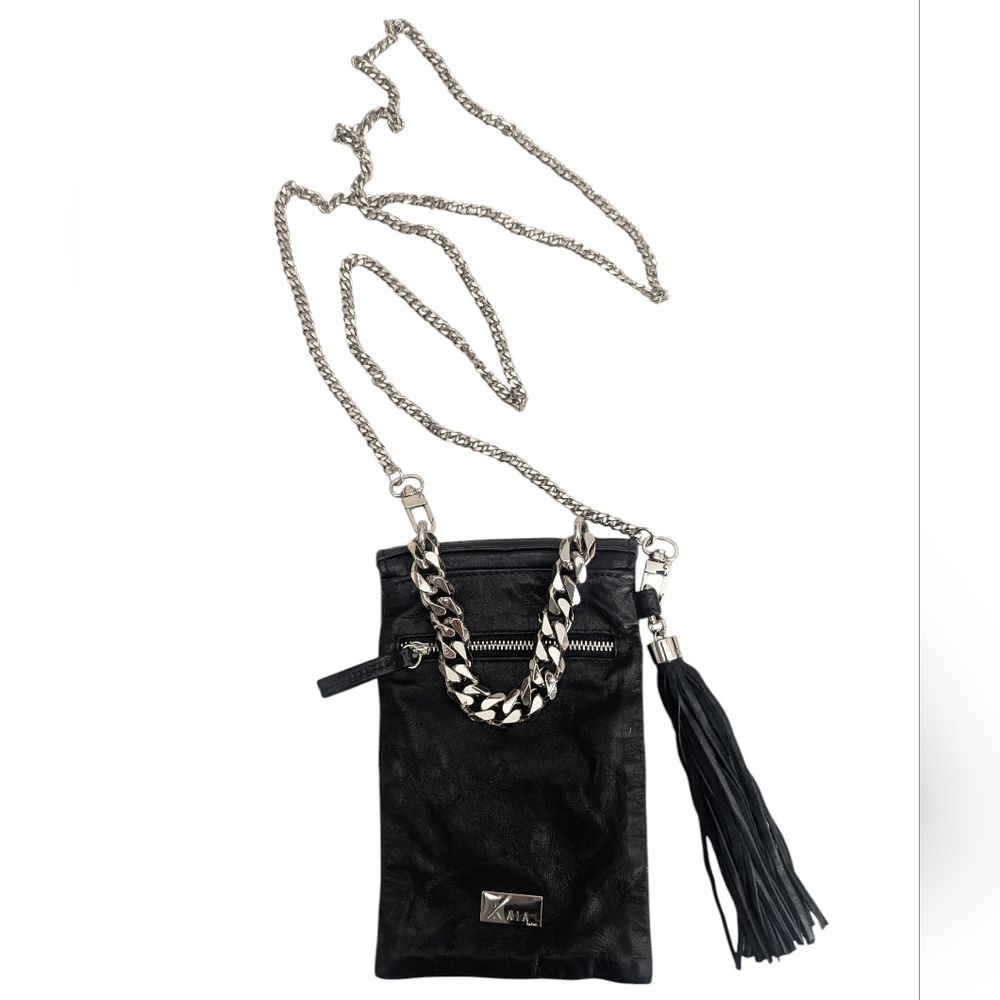 KAIA Los Angeles Leather Crossbody Pouch Phone Bag